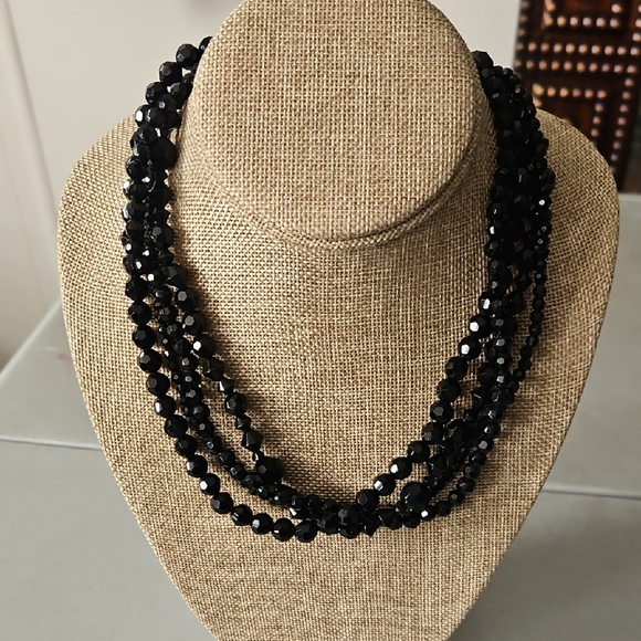 Source Unknown Jewelry - Source Unknown Multi-Strand Black Necklace